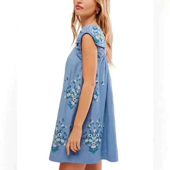 Free People Wildflower Embroidered Minidress - Picture 4 of 15